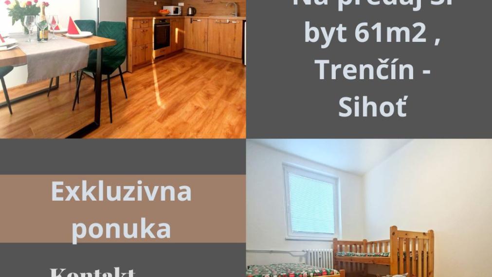 Kompletne zrekonštruovaný 3-izbový byt s balkónom v TOP lokalite Trenčín – Sihoť