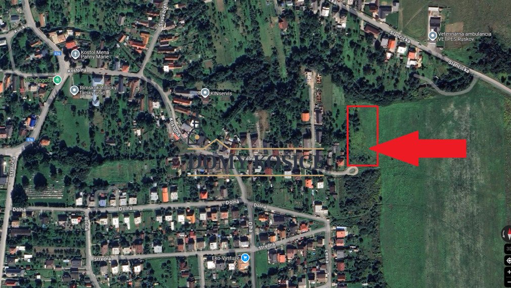 Pozemok na výstavbu Košice - okolie, Ruskov, Na Pizondor