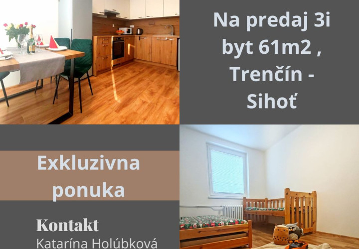 Kompletne zrekonštruovaný 3-izbový byt s balkónom v TOP lokalite Trenčín – Sihoť